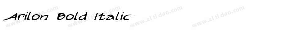 Arilon Bold Italic字体转换